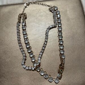 Gold, rhinestone choker